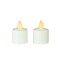 Northlight Pack of 2 White Battery Operated LED Flickering Amber Lighted Christmas Votive Candles 1.5"